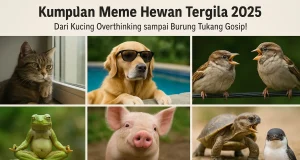 Kumpulan Meme Hewan Tergila 2025 — Dari Kucing Overthinking sampai Burung Tukang Gosip! meme hewan tergila - hewanismeme