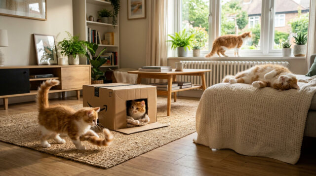 kebiasaan lucu kucing